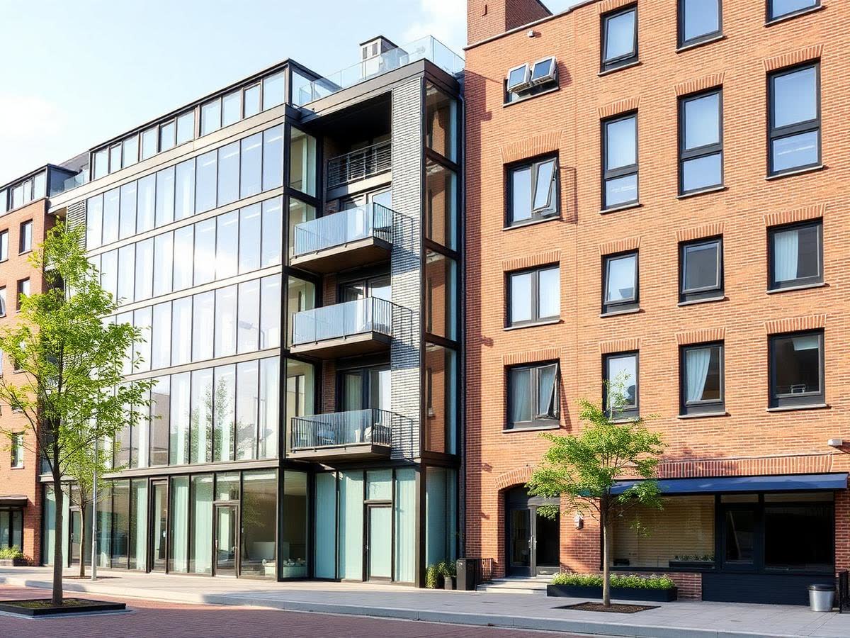 Nieuw geplaatste badkamer met vervangen leidingwerk in een appartement